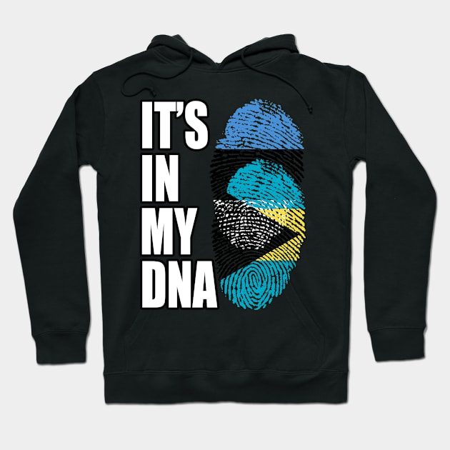 Estonian And Bahamian Mix Heritage DNA Flag Hoodie by Just Rep It!!